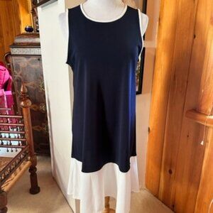 NWT - TOMMY HILFIGER Navy and White Sleeveless Nautical Palm Beach Dress - 6
